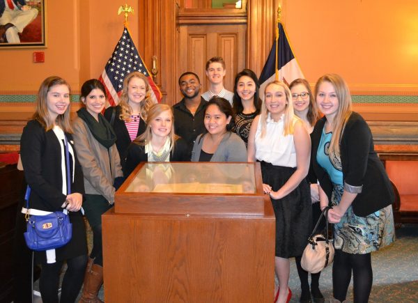 Catt Center staff and students with legislators.