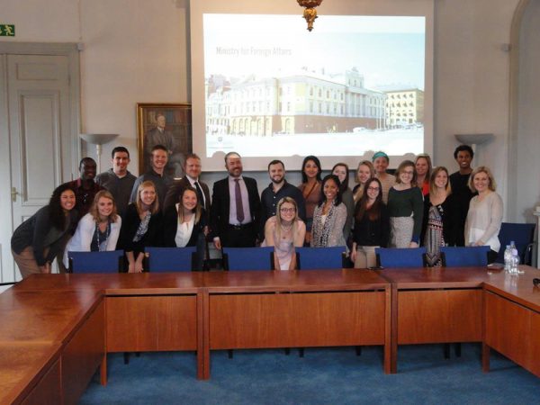 Iowa State students met at the Ministry of Foreign Affairs with the political consultant to the minister.