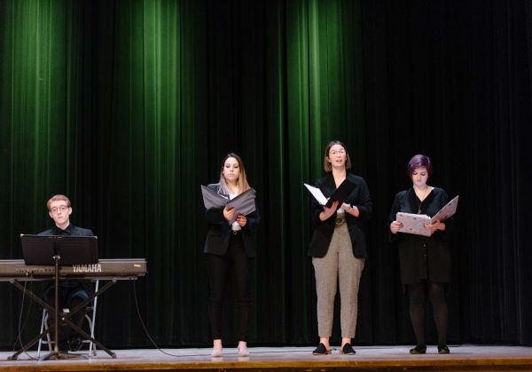 Iowa State music students performed selections from the "The Suffragist" at the closing reception.