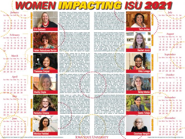 2021 Women Impacting ISU calendar