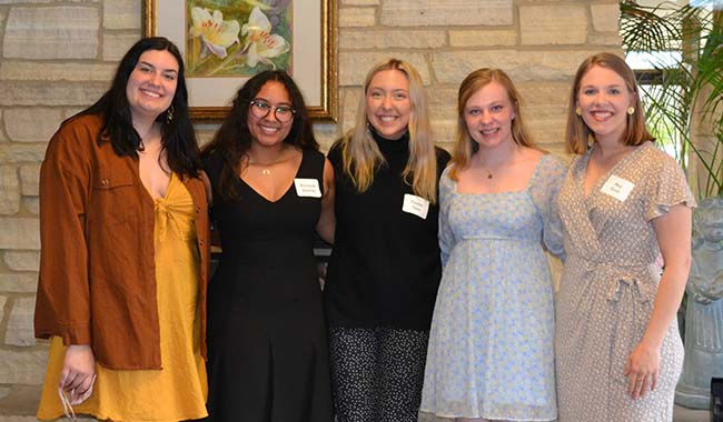 Graduates in attendance at the year-end event were Jessica Stabler, Alyannah Buhman, Teagan Gara, Amy Smith and Meg Grice.