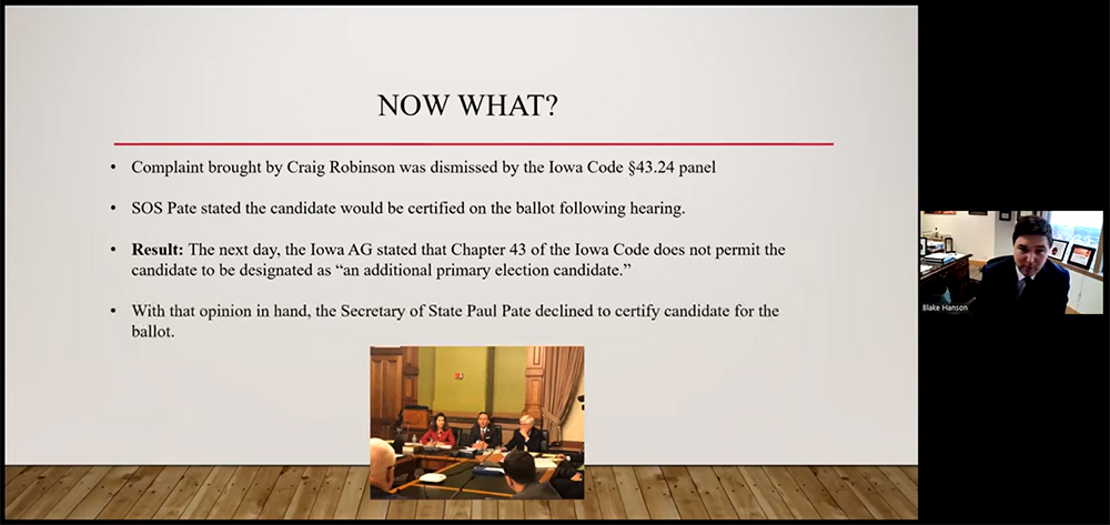 Screenshot from the presentation by Blake Hanson for a Feb. 24 Ready to Run Iowa workshop.