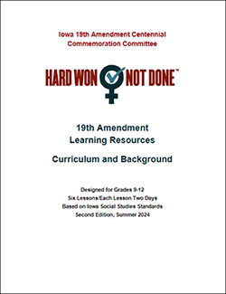 Screenshot of the cover page of the 19th Amendment Centennial curriculum